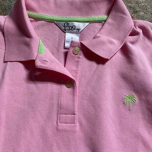 Lilly Pulitzer pink polo 👚 size L